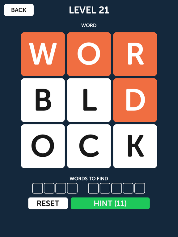 Screenshot #4 pour Word Block - Word Search Brain Puzzle Games