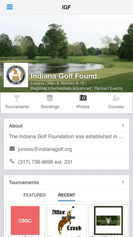 Game screenshot Indiana Golf Foundation mod apk