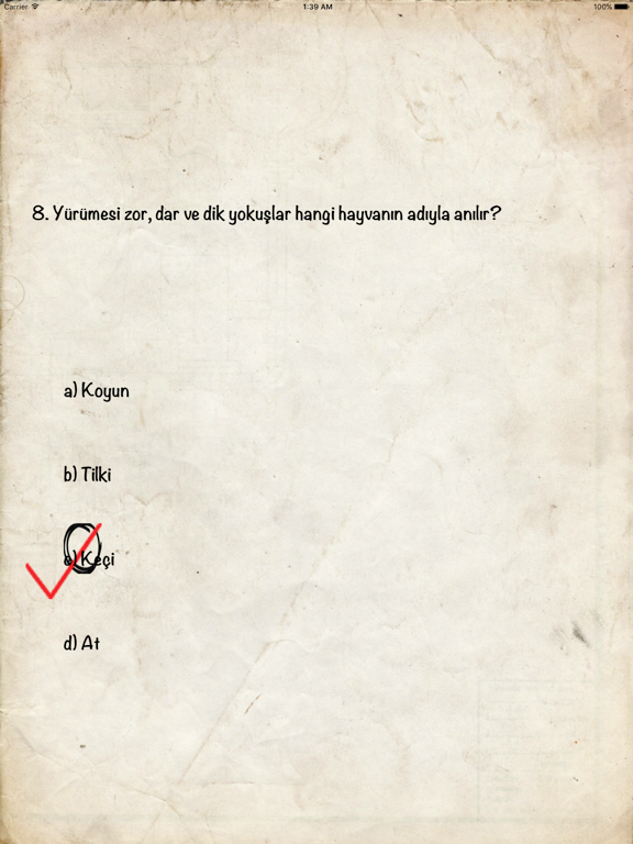 SINAV iPad screenshot