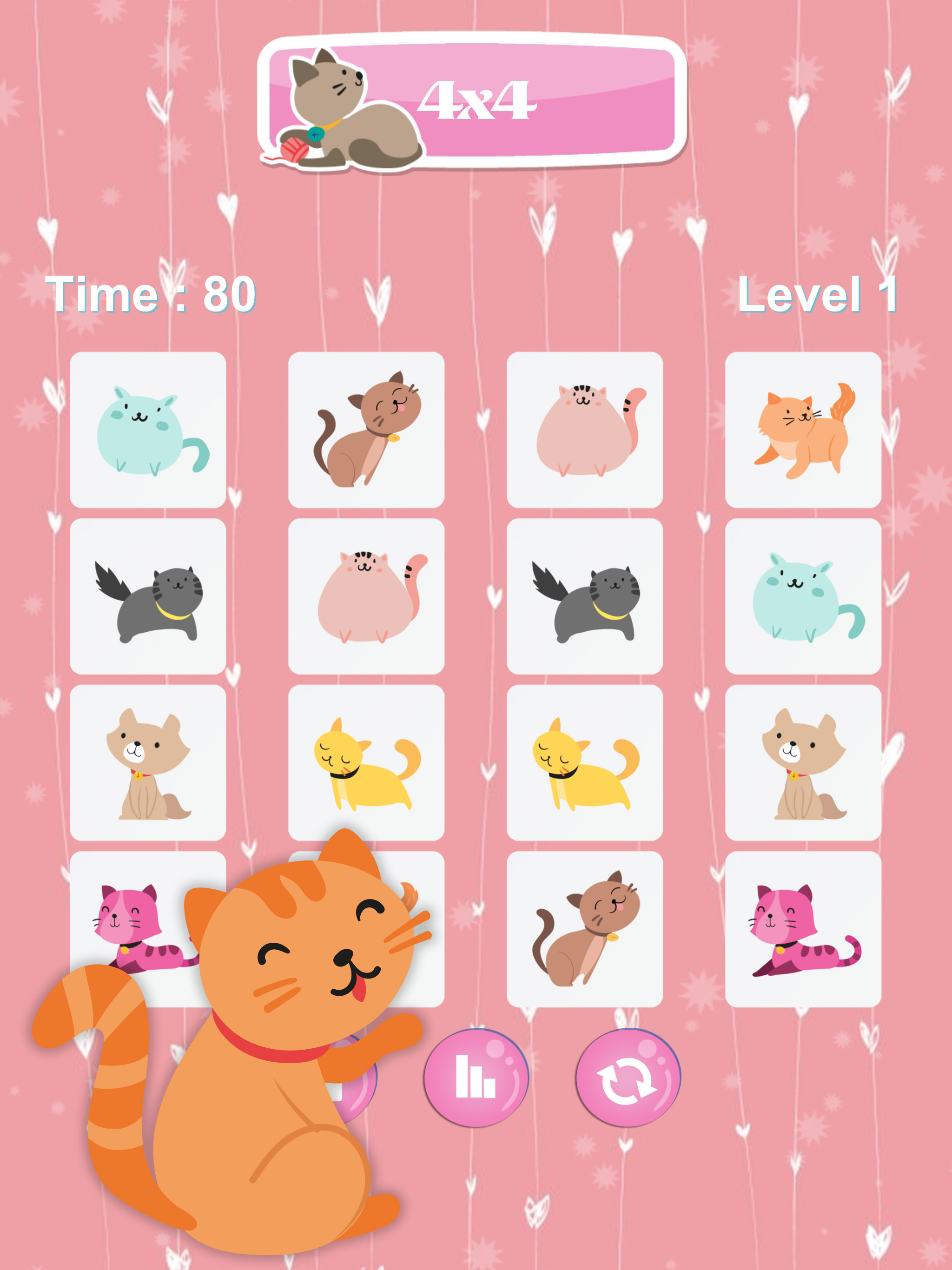 Cute Little Kitten Find Matching Game