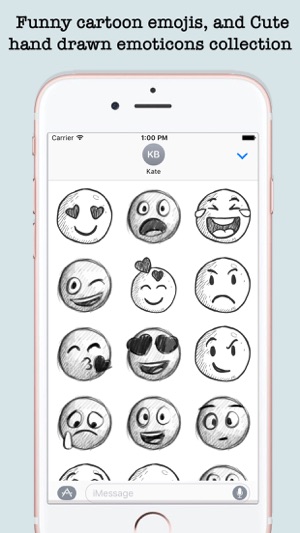 Handdrawn Emojis & Smileys For iMessage