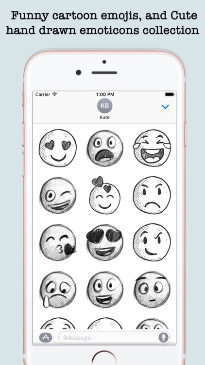 Handdrawn Emojis & Smileys For iMessage