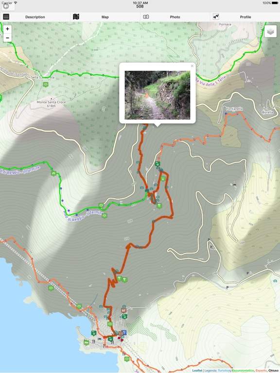 Parco Nazionale delle 5 terre plus iPad screenshot 4 - Navigation app