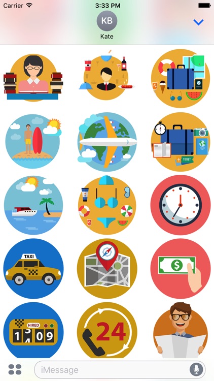 Travel - Stickers Pack for iMessage screenshot-4