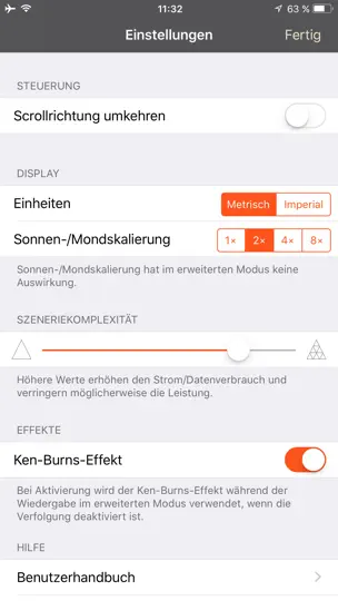 Screenshot von Photographer's Ephemeris 3D auf dem iPhone 5