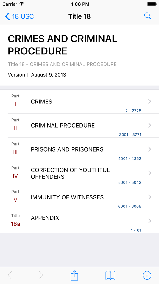 #1. 18 USC - Crimes and Criminal Procedure (LawStack) (iOS) 由: Tekk Innovations LLC