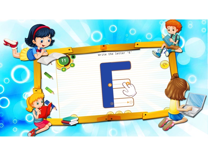 Baby learns the letter and number