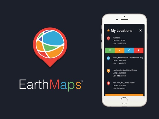 Screenshot #6 pour Earth Maps: GPS, Directions, Lieux, Lat & Lon