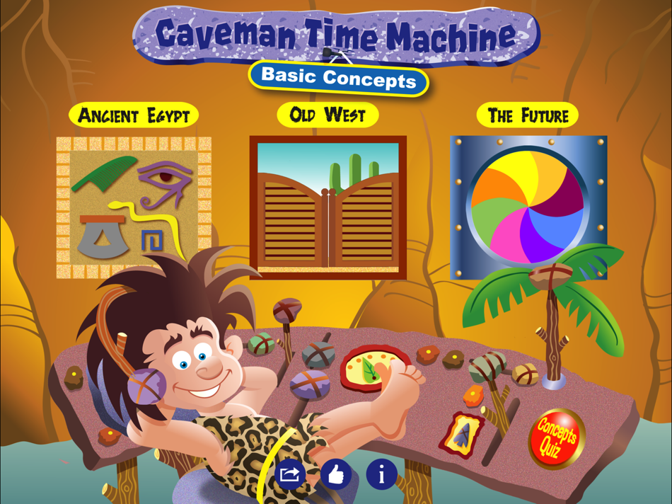 #1. Caveman Time Machine - Basic Concepts (iOS) Podle: Super Duper Publications