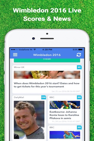 Livescore for Wimbledon 2017 Results and News App - náhled
