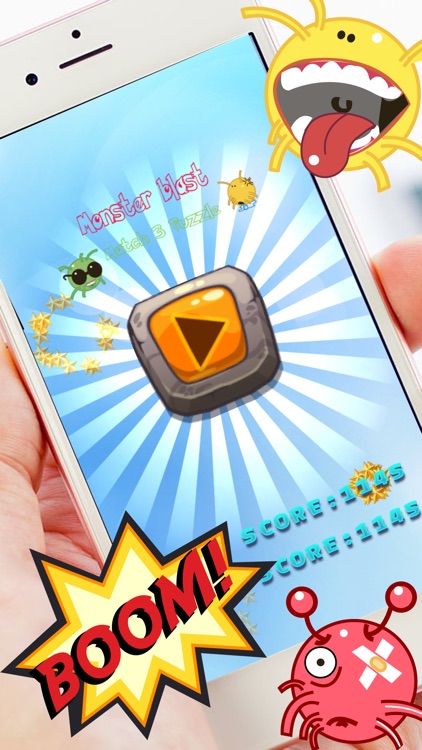 Boom Boom Monster Match 3 Puzzle Game
