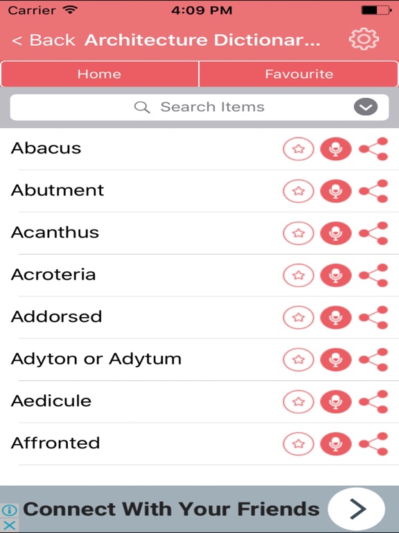 Architecture Dictionary -Terms Definitions iPad screenshot