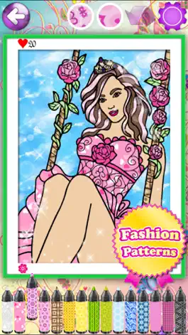 Game screenshot Fashion Coloring Books for Adults with Girls Games apk