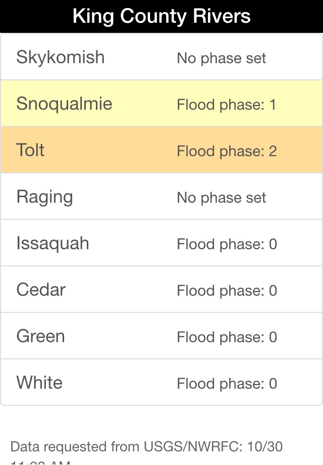 King County Flood Warning screenshot 2