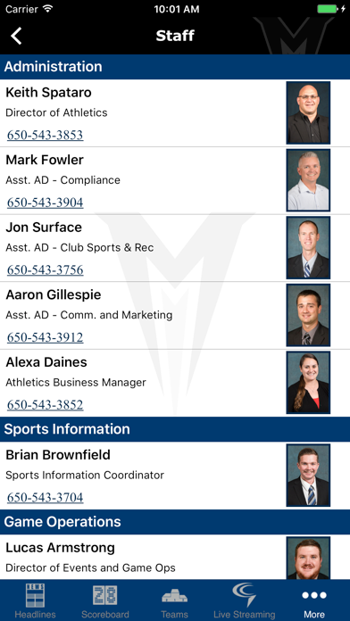 Menlo College Athletics iPhone screenshot 5 - Sports app