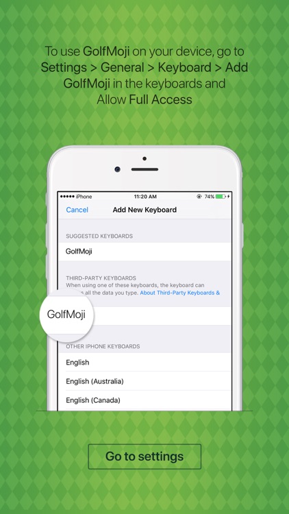 GolfMoji - golfer emojis & golf stickers keyboard screenshot-3