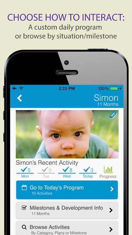 BabySparks - Development Activities and Milestones