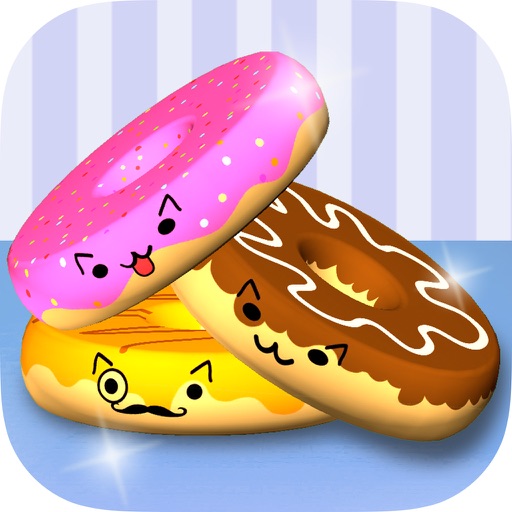 Donut Kitty Cats Tower Stack 3D