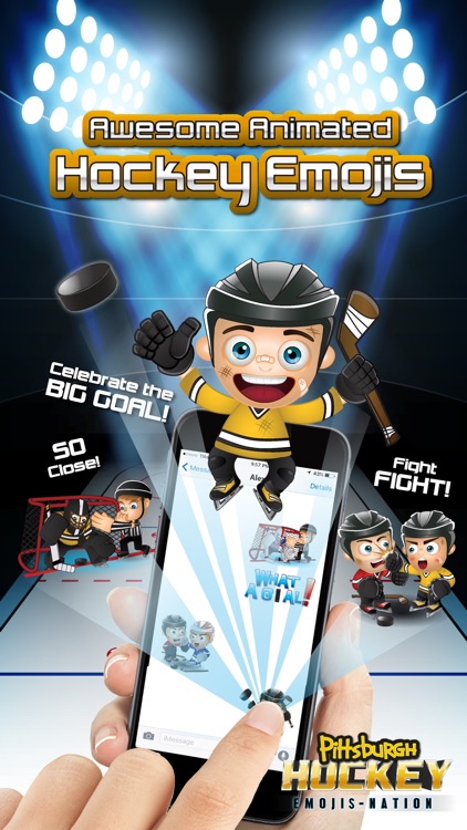 Pittsburgh Hockey Emojis & Stickers Yellow & Black