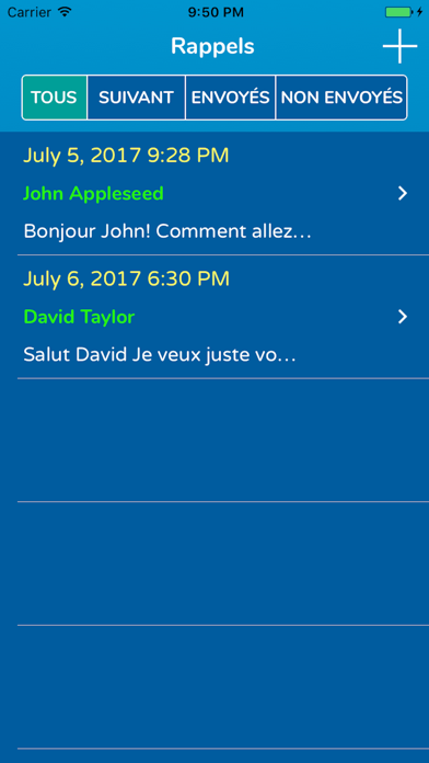 Screenshot #1 pour Rappels Messages SMS