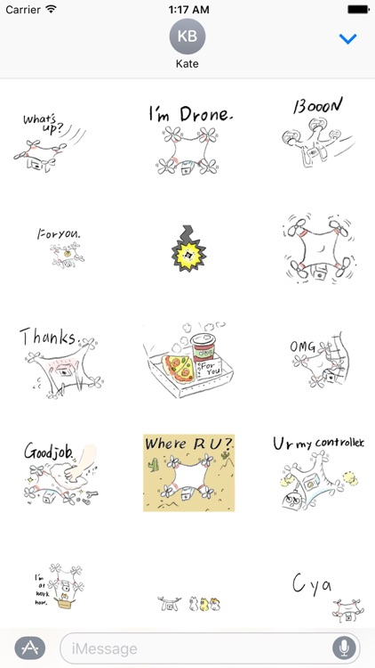 Animated Happy Drones Sticker