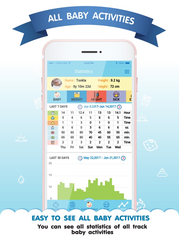 Baby Tracker & History iPad screenshot