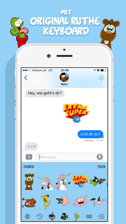 Ruthe Cartoons - Emoji und Sticker Keyboard-App
