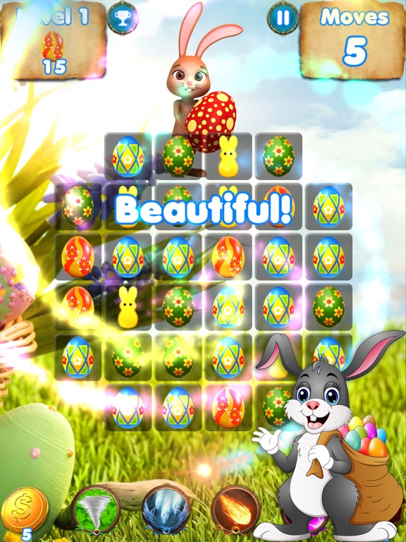 Screenshot #4 pour Jeux de Pâques Candy - match 3 pour cute bunny hop