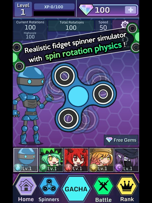 Screenshot #5 pour Anime Fidget Spinner Battle