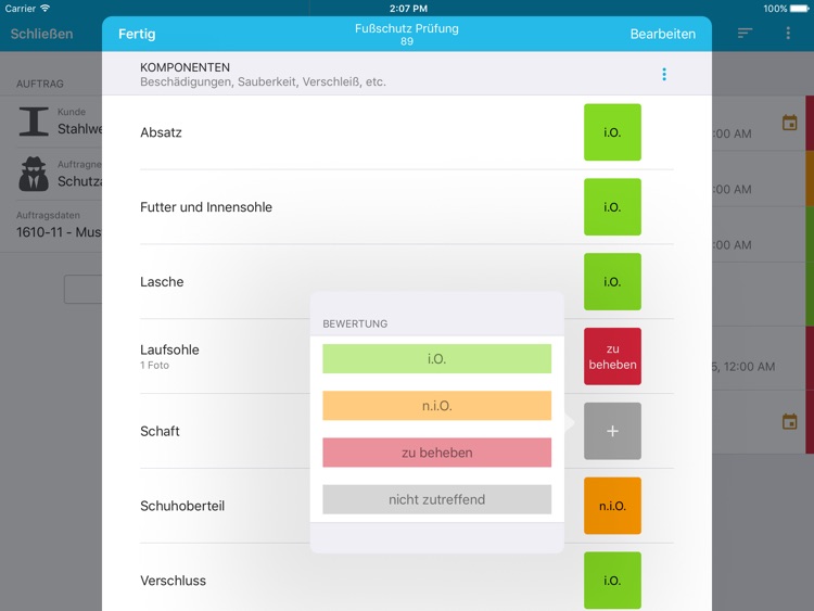 Persönliche Schutzausrüstung - PSA Prüfung DGUV