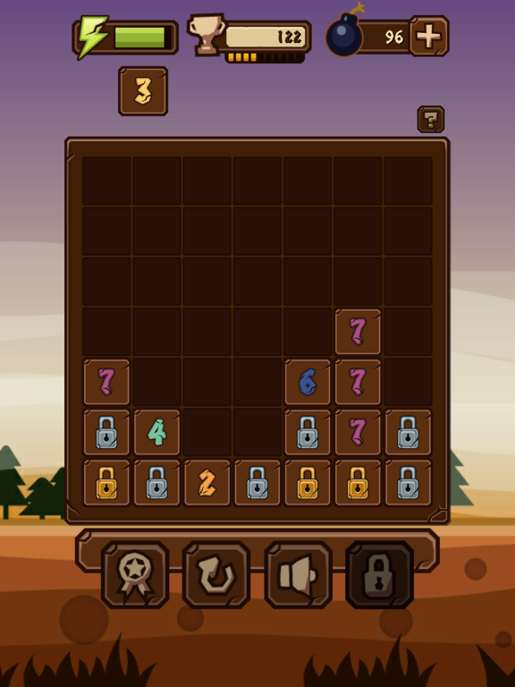 7Bricks - Complex logical puzzle game with numbers iPad screenshot