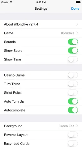 Game screenshot iKlondike Solitaire Lite hack