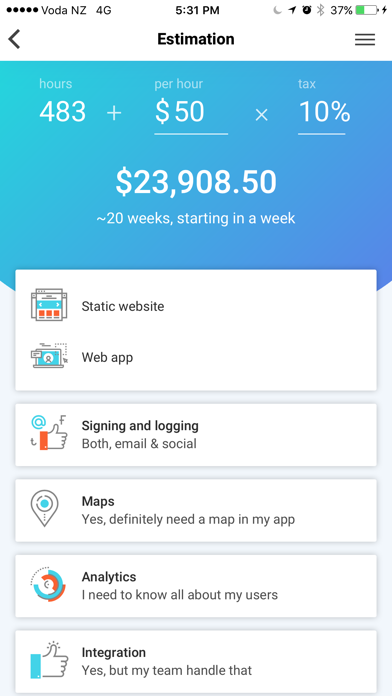 Estimapp – How Much to Make an App? screenshot