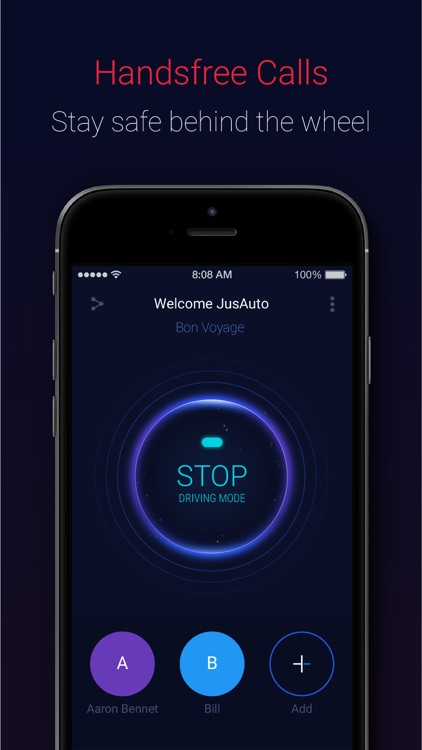 JusAuto: Internet call with voice control commands