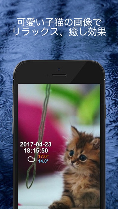 可愛い子猫のお天気アプリのおすすめ画像1