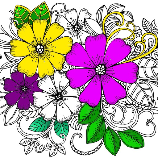 New Flower Coloring Book - Color and Play Music icon