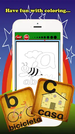 Game screenshot Coloring Book ABC Spanish Alphabet Games age 1-10 apk