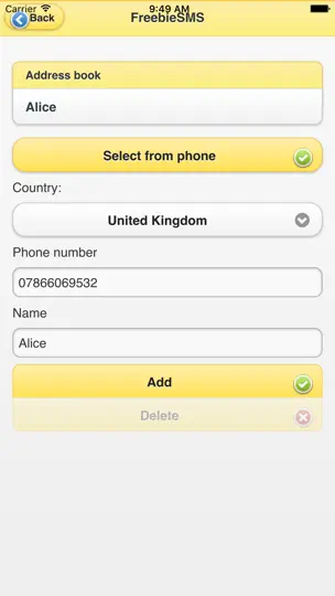 Capture d'écran de SMS Gratuit sur iPhone 1