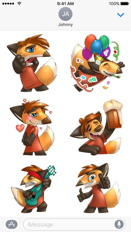 Digger the Fox Stickers for iMessage