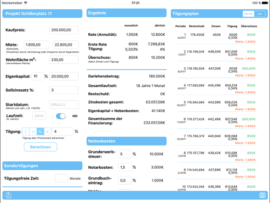 Screenshot #6 pour Tilgungsplan Pro