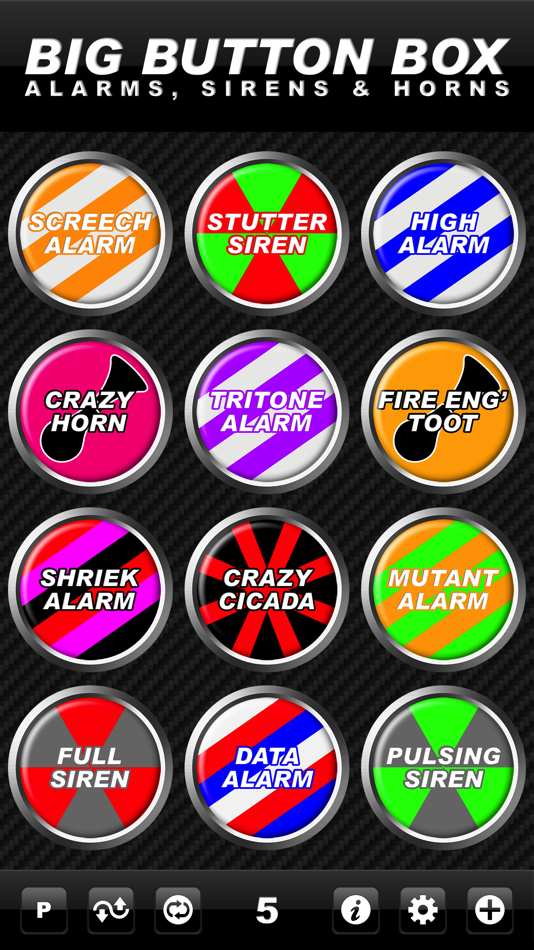 #5. Big Button Box: Alarms, Sirens & Horns - sound fx (iOS) 게시자: Shaved Labs Ltd