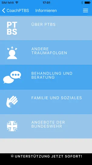 Screenshot von Coach PTBS auf dem iPhone 2