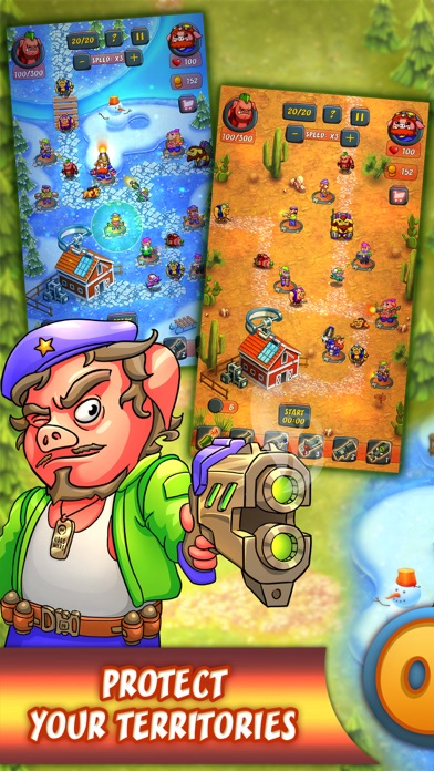 Screenshot #1 pour Hogs Wars (TD) - Tower Defense Wars