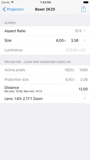 Screenshot von Projectionist auf dem iPhone 3