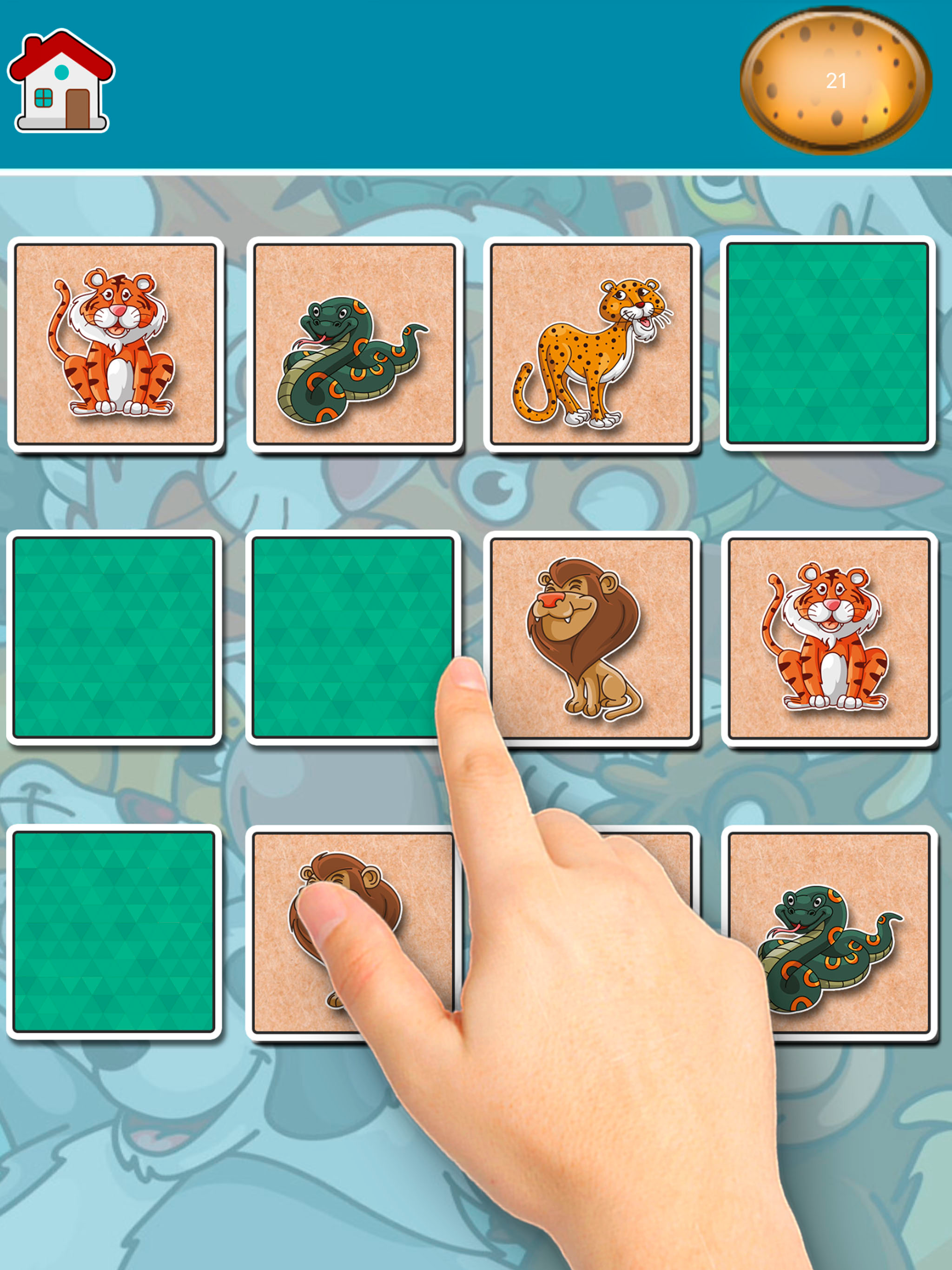 Animals Find the Pairs Learning & memo Game screenshot 7