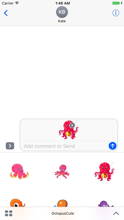 OctopusCute - Octopus Emoji And Stickers