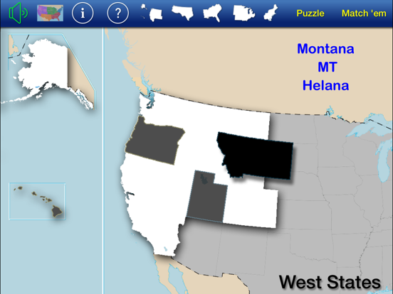 Screenshot #5 pour US States and Capitals Puzzle