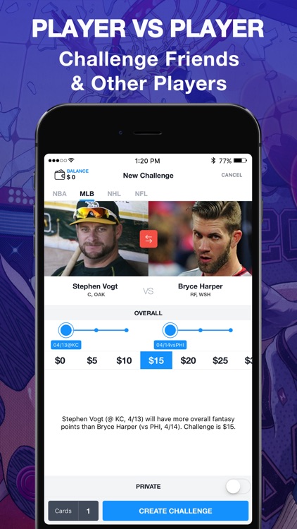 No Halftime - One on One Fantasy Sports Matchups