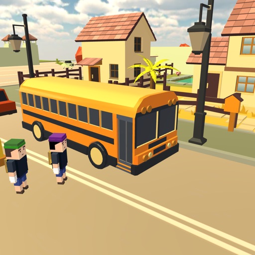 Pick & drop Kids School Bus Offroad Simulator Game icon