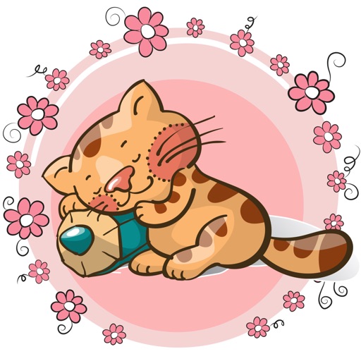 Printable Cute Little Kitten Coloring Book iOS App